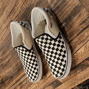 Vans slip on size 13 checkerboard